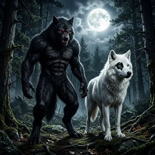 Stunning Werewolves: Alpha Male & Unique Female