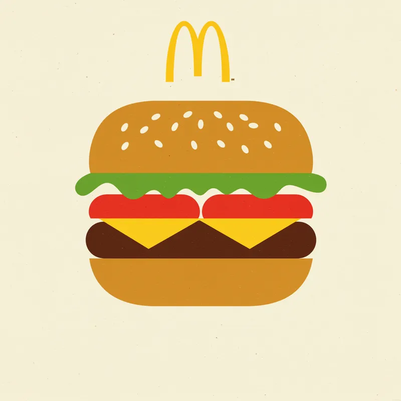 Abstract McDonald's Art - Bauhaus Inspired Design