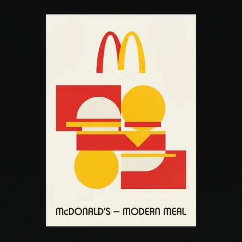 Abstract McDonald's Art - Bauhaus Inspired Design