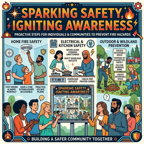 Sparking Safety: Fire Prevention & Awareness Poster