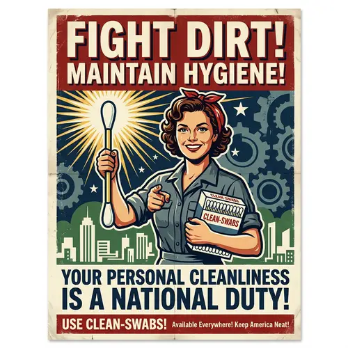 Effective Cotton Swabs Advertising Poster