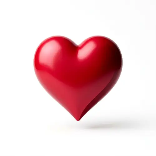 Stylized Ruby Red Heart Image for Your Projects
