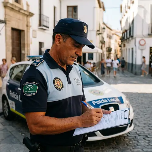 Andalucía Local Police Officer Writing