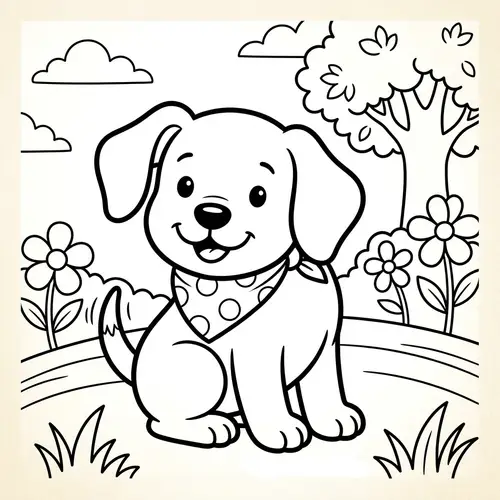 Charming Dog Illustration for Children's Books