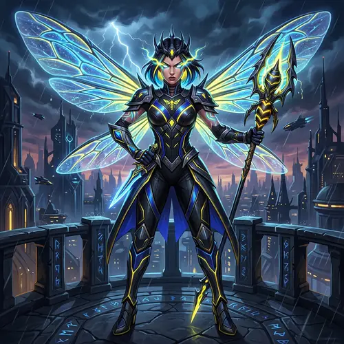 Royal Wasp Queen - Fantasy Mobile Game Character Design