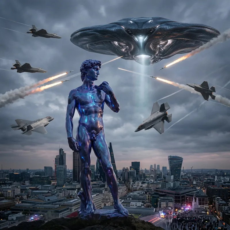 Alien Invasion: Uma Davi Alien Assault on Earth with F-35 Fighter Jets