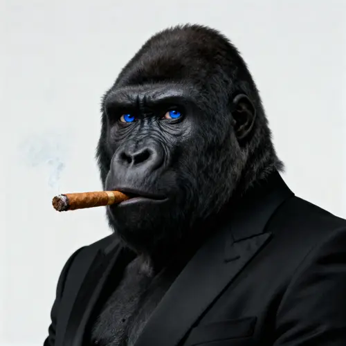 Dapper Gorilla in a Suit - Unique 2D Art