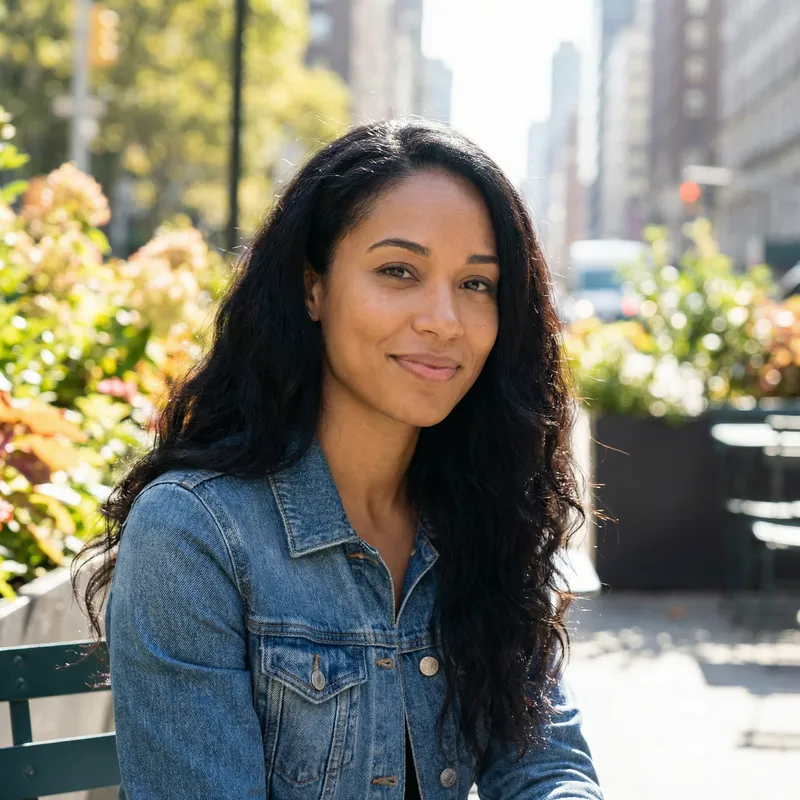 Stunning Mixed Race Woman with Long Black Hair