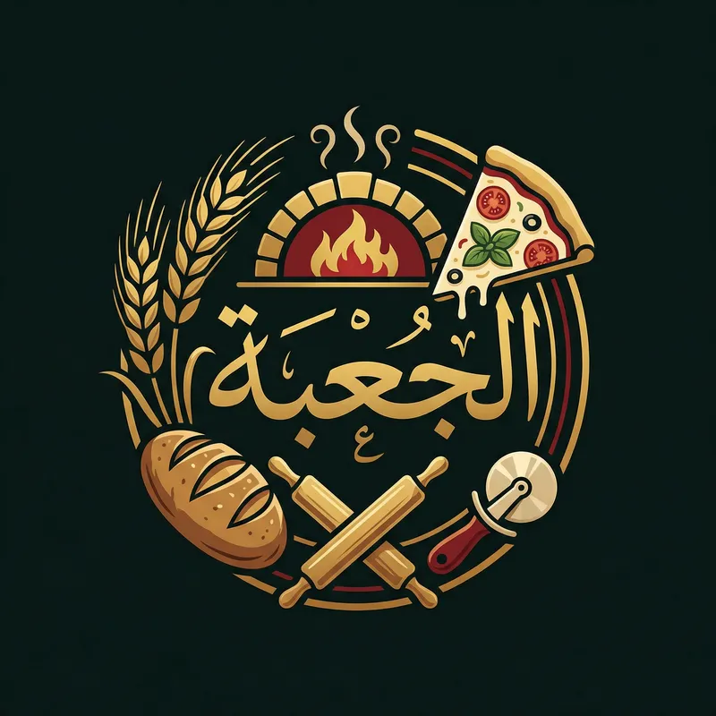 Al-Ja'bah Bakery & Pizza - Elegant Logo Design Al-Ja'bah Bakery & Pizza - Elegant Logo Design