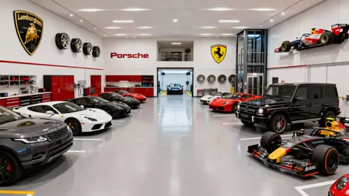 Spacious Garage for 50 Sports Cars and SUVs