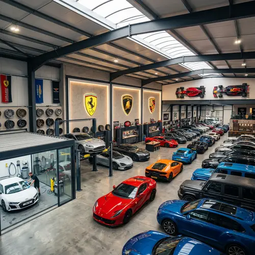 Spacious Garage for 50 Sports Cars and SUVs