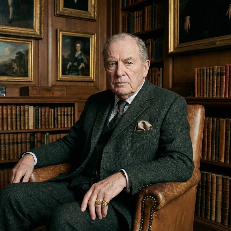 Wealthy Older Man Portrait in Classic Suit