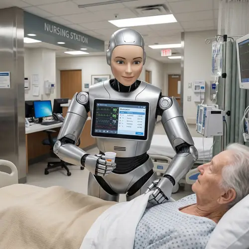 Advanced Robotic Nurse in American Hospital - Empathetic and Efficient