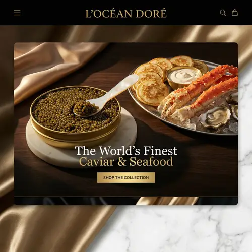 Premium Caviar & Seafood Store Slide