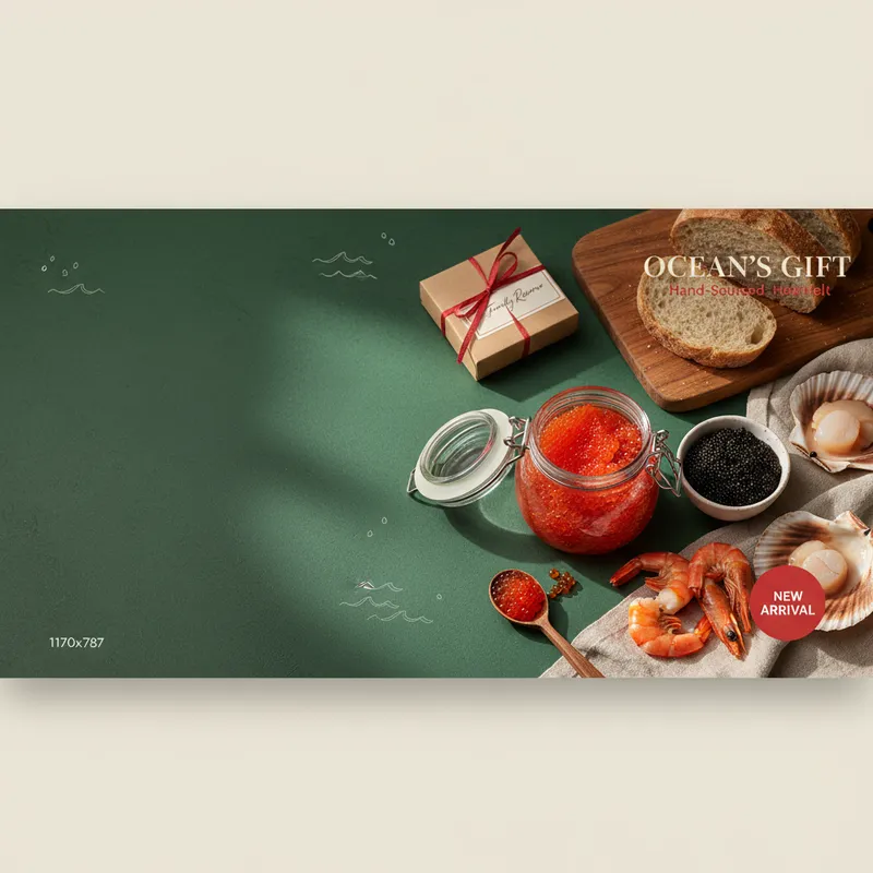 Premium Seafood Shop Slide Design