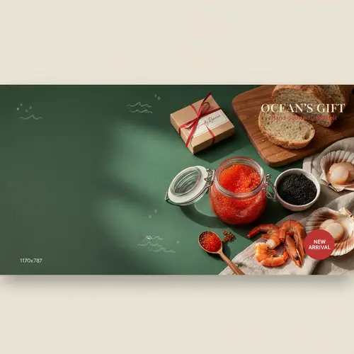 Premium Seafood Shop Slide Design