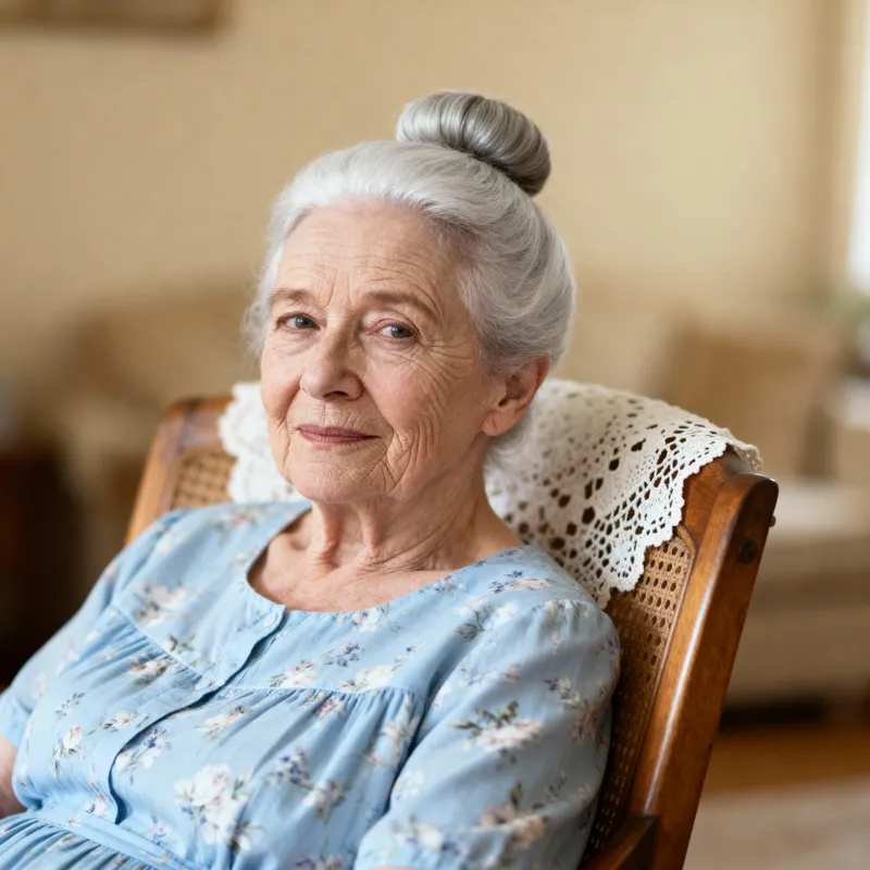 White Old Lady - Timeless Elegance and Wisdom