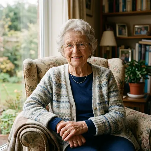 White Old Lady - Timeless Elegance and Wisdom