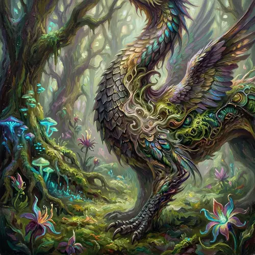 Enchanted Forest Glade: A Surreal Transformation