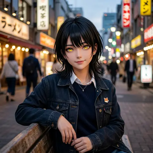 Anime-Style Girl Portrait in 8K Resolution with Vibrant Eyes