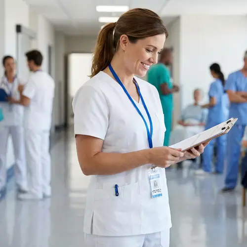 Dedicated Nurse in Clean Medical Environment