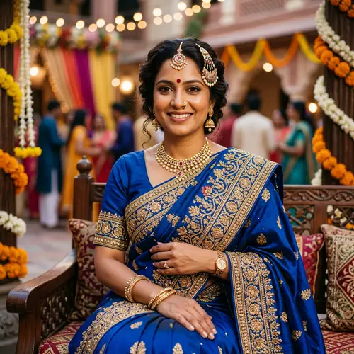 South Asian Woman in Elegant Saree | Traditional Indian Attire