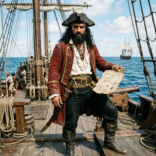 Classic Middle-Eastern Pirate on the High Seas