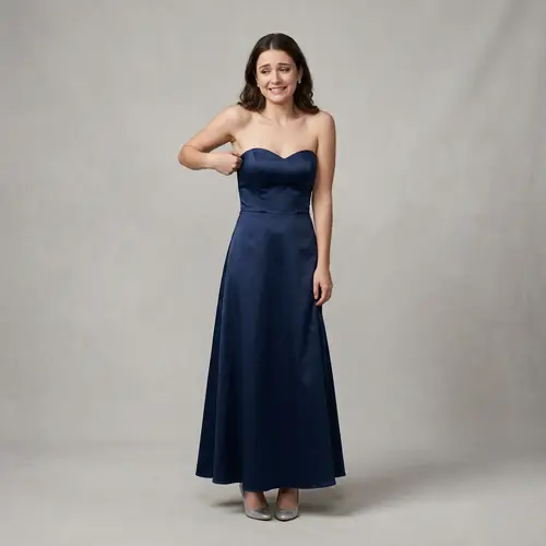 Elegant Strapless Dress Photography