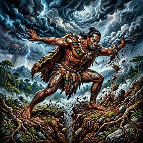 Maori God Separating Earth and Sky - Ancient Myth Visualized