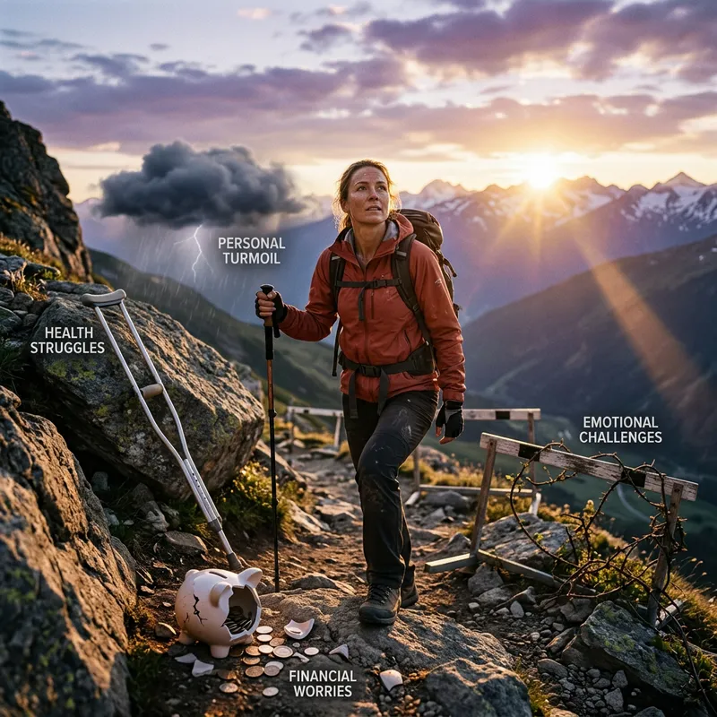 Self-Confident Woman Overcoming Life's Challenges | Inspiring Symbolic Climb