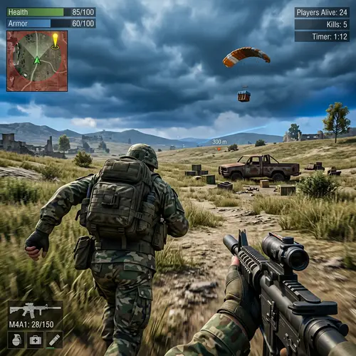 Virtual Battle Royale Game - Thrilling Open Field Gameplay