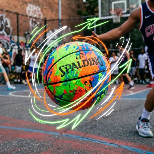 Vibrant Basketball Art for Young Sports Fans