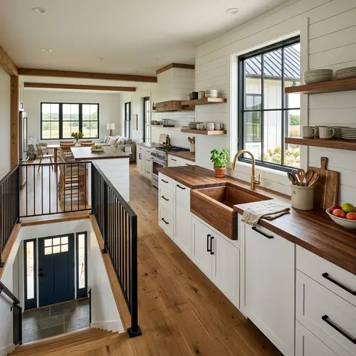 Charming Modern Farmhouse with Butcher Block Counters