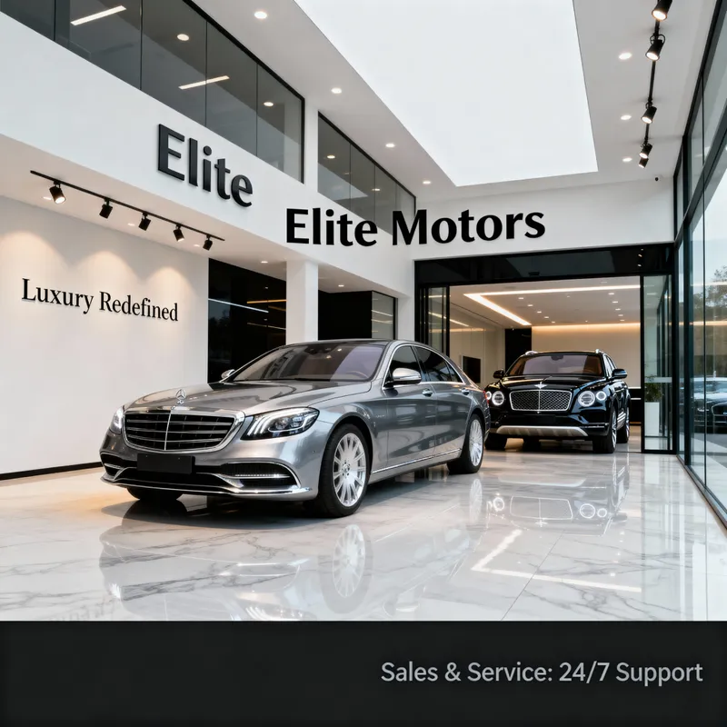 Luxury Car Dealership with Modern Showroom