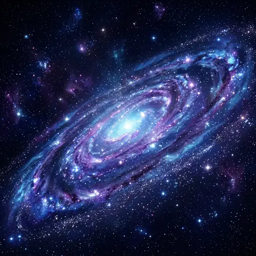 Abstract Galaxy Formation - Cosmic Starry Scene