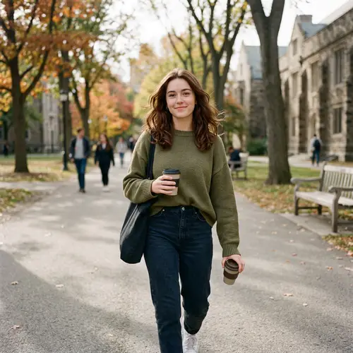 Realistic Portrait of 19-Year-Old Brunette Woman