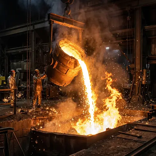 Iron Pouring Fire - Spectacular Metal Casting