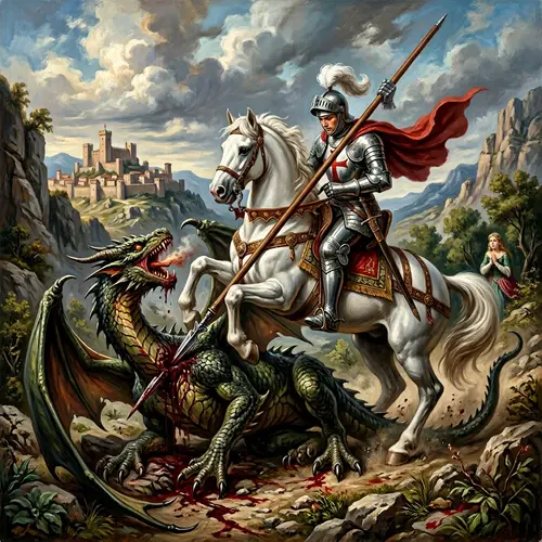 Saint George Slaying the Dragon Scene