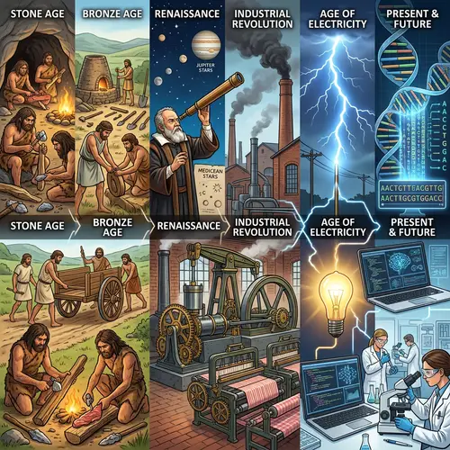Evolution of Scientific Advancements: From Stone Age to Modern Technology