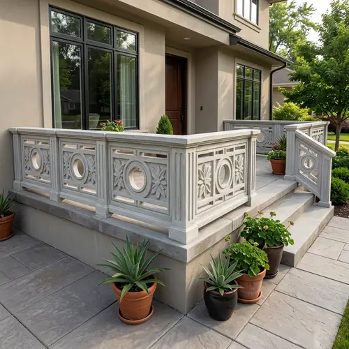 Decorative Cement Railing for Home Decor