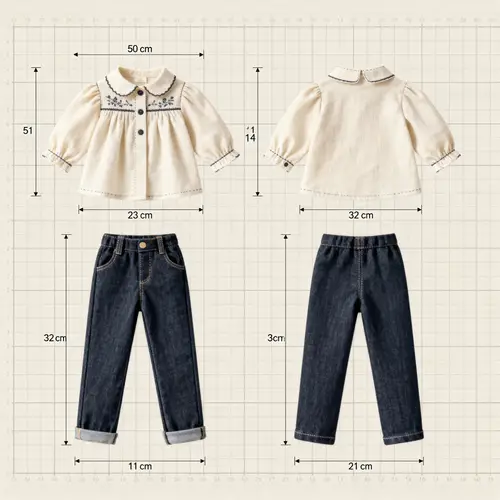 Doll Outfit Pattern: Pants & Blouse Set
