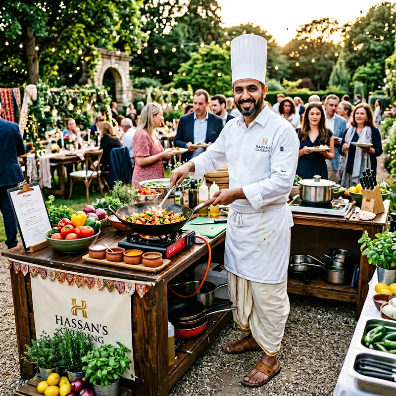 Middle Eastern Chef in Dhoti | Outdoor Catering