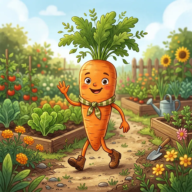 Personified Carrot Drawing | Fun Art Ideas