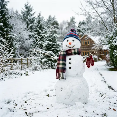 Realistic Snowman with Scarf | Winter Decor Ideas