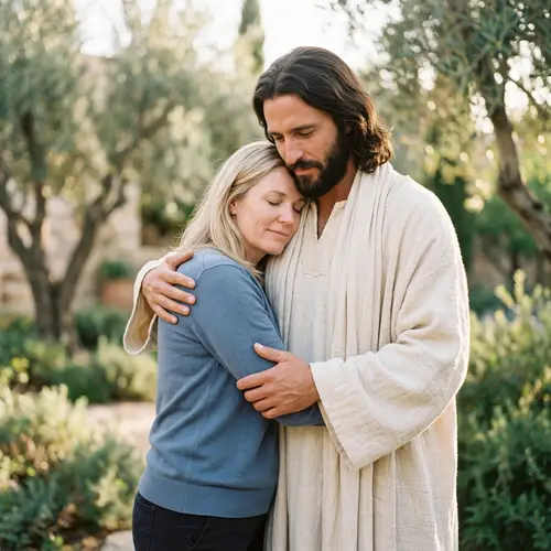 Jesus Embracing a White Woman: A Symbol of Love