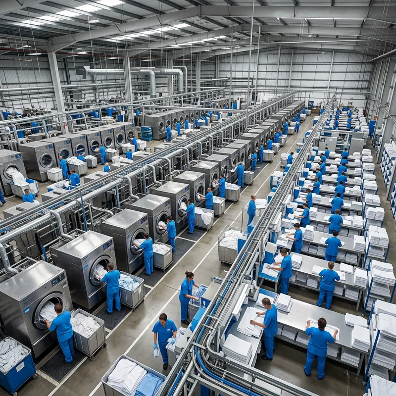 Industrial Laundry Facility | Efficient Washing & Drying