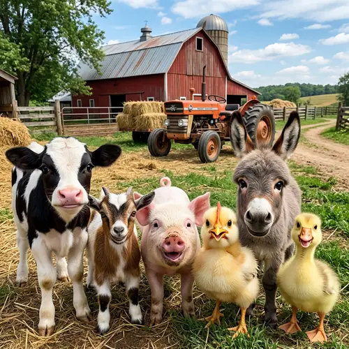Adorable Farm Babies with Big Smiles