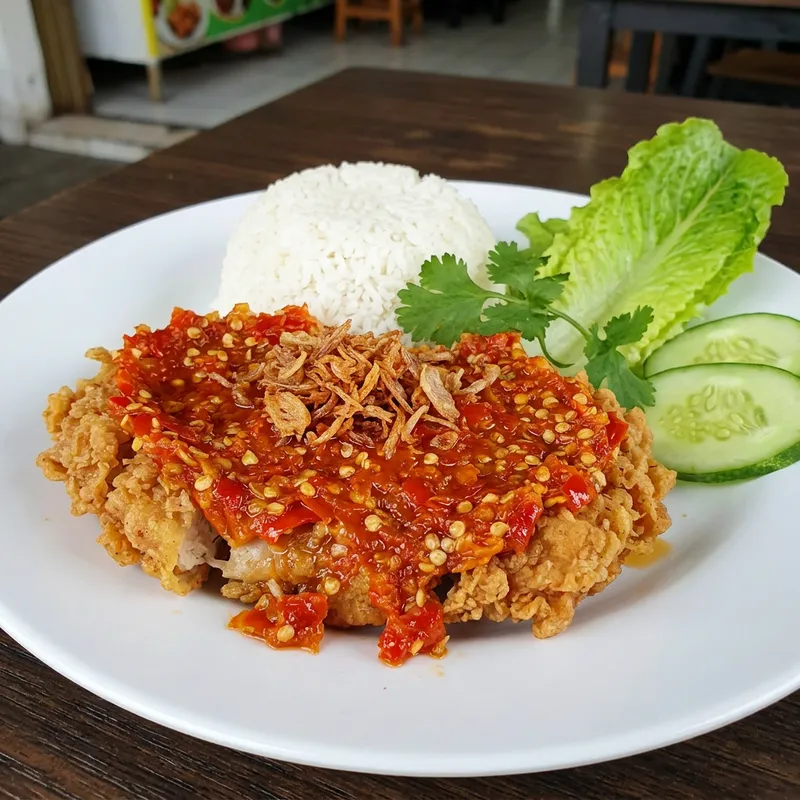 Ayam Geprek Recipe - Spicy Indonesian Smashed Fried Chicken