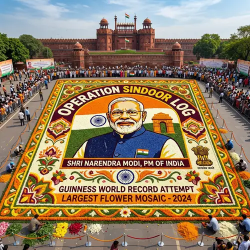 Flower Mosaic for Guinness World Record Prototype