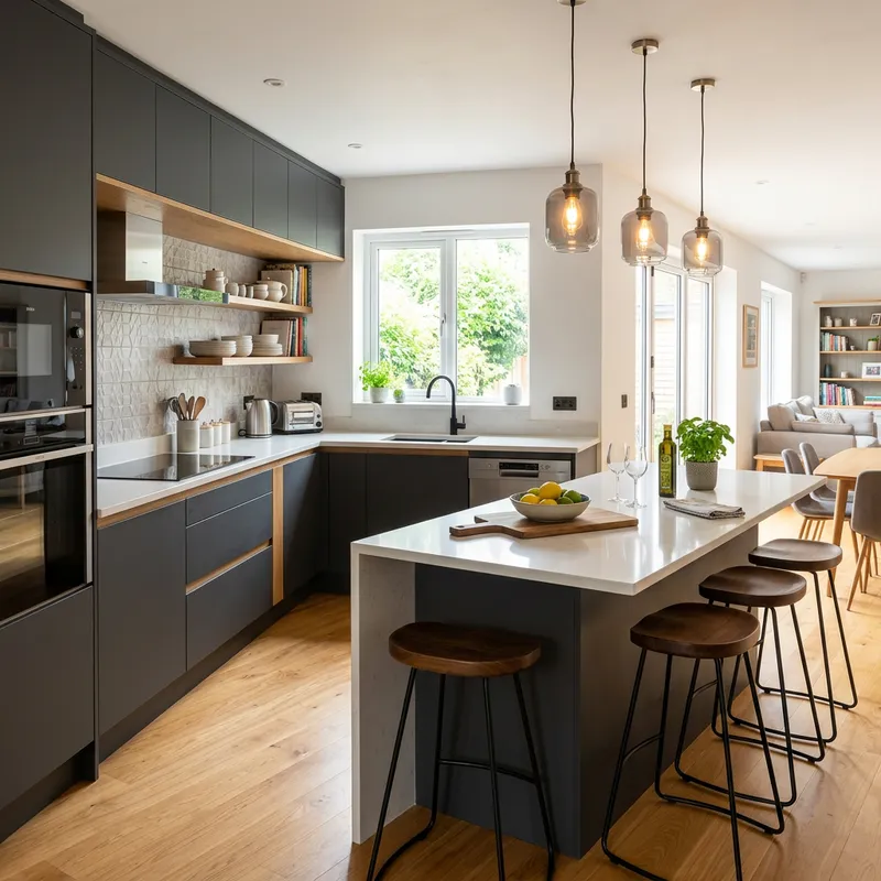 Stunning Integral Kitchen with Bar